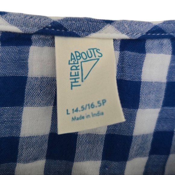 Thereabouts Blue and White Checkered Top Size 14/16 - Picture 2 of 4